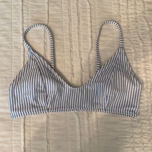 Seersucker bathing suit top